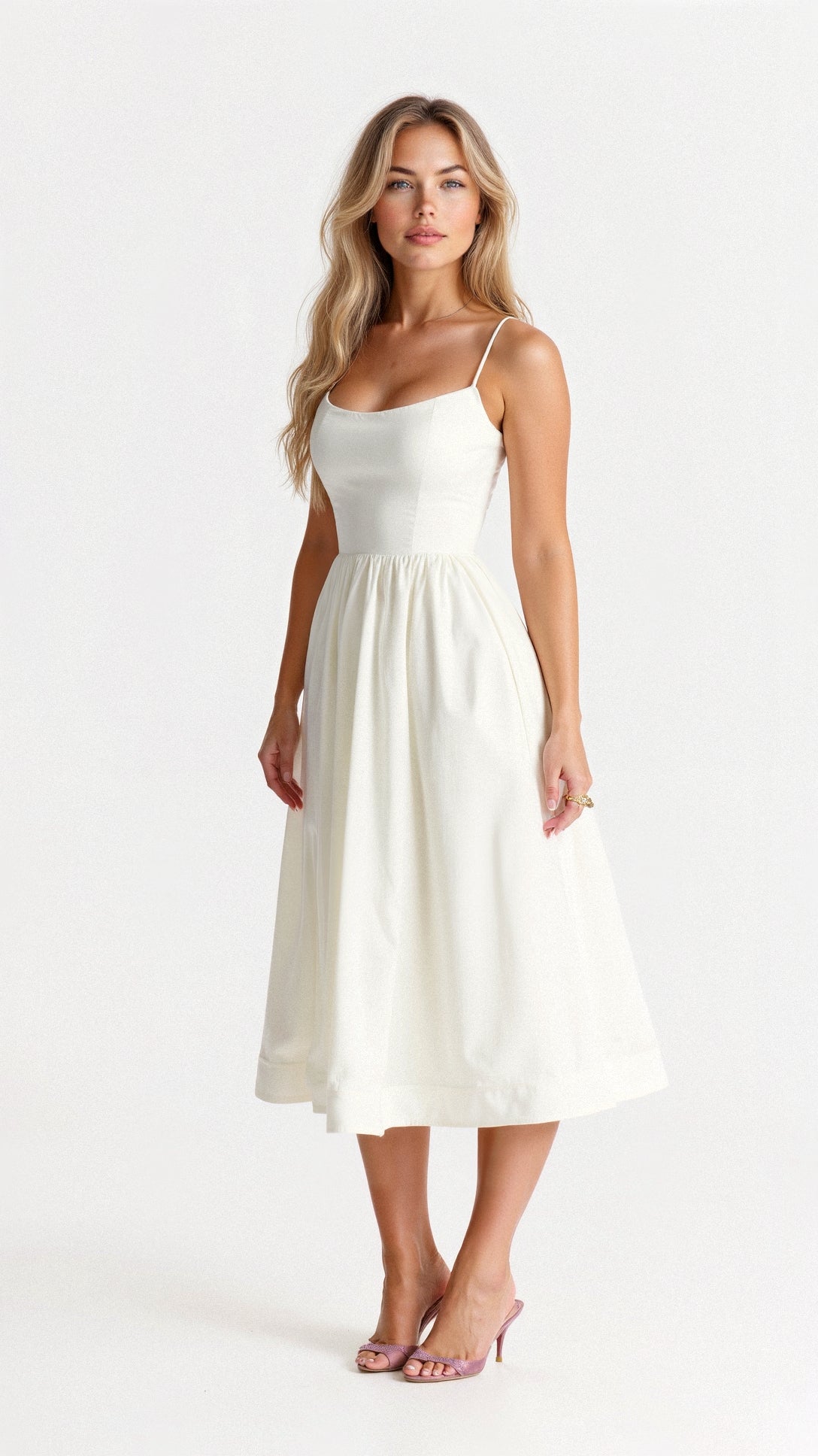 Elegant A-Line Knee Length Party Dress - Nocini