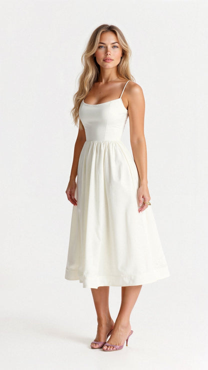 Elegant A-Line Knee Length Party Dress - Nocini