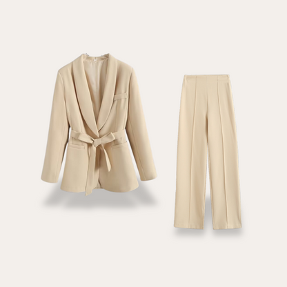 Elegant Ladies Suit Jacket and Trousers Pants Set
