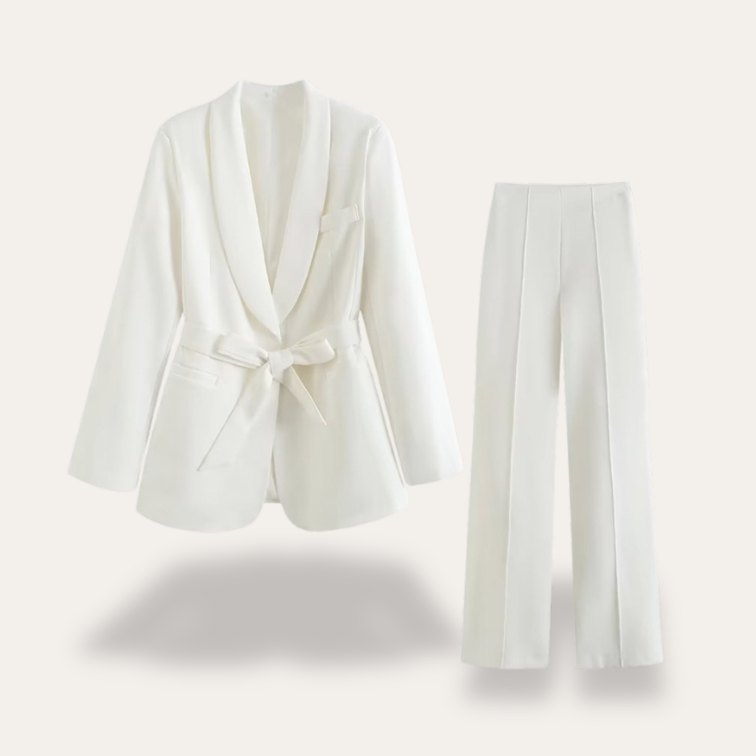 Elegant Ladies Suit Jacket and Trousers Pants Set