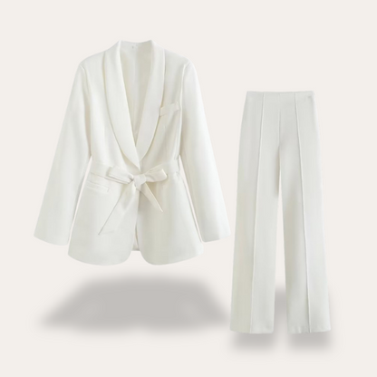 Elegant Ladies Suit Jacket and Trousers Pants Set