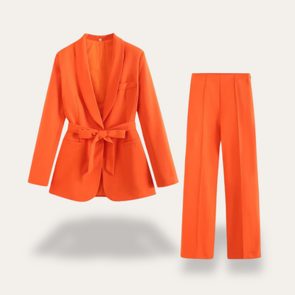 Elegant Ladies Suit Jacket and Trousers Pants Set