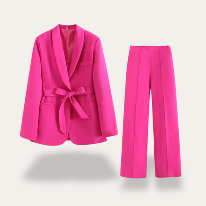 Elegant Ladies Suit Jacket and Trousers Pants Set