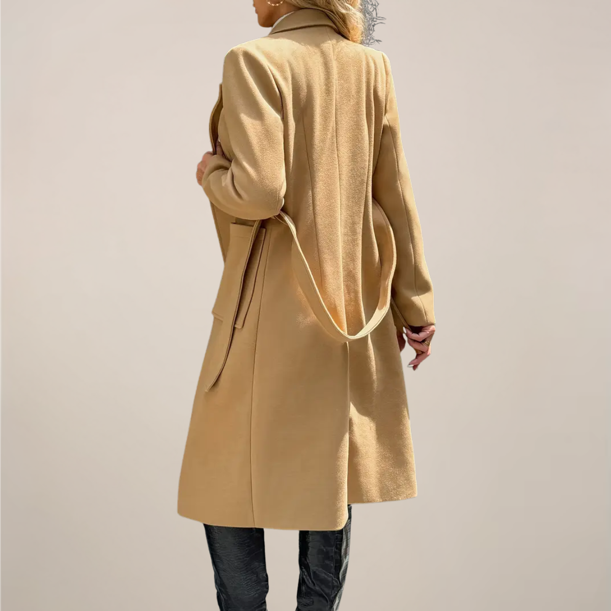 Warm Waterproof Belted Winter Coat