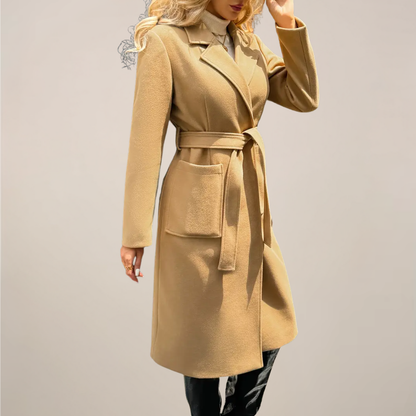 Warm Waterproof Belted Winter Coat