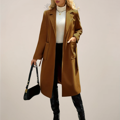 Warm Waterproof Belted Winter Coat