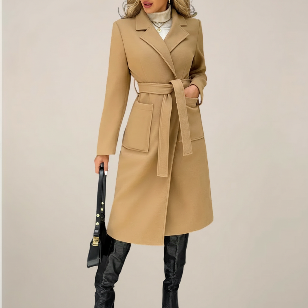Warm Waterproof Belted Winter Coat - Nocini