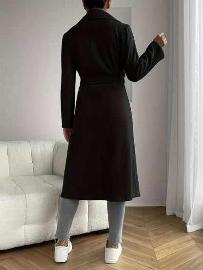 Warm Women's Buckle Coat - Classic Style for Winter