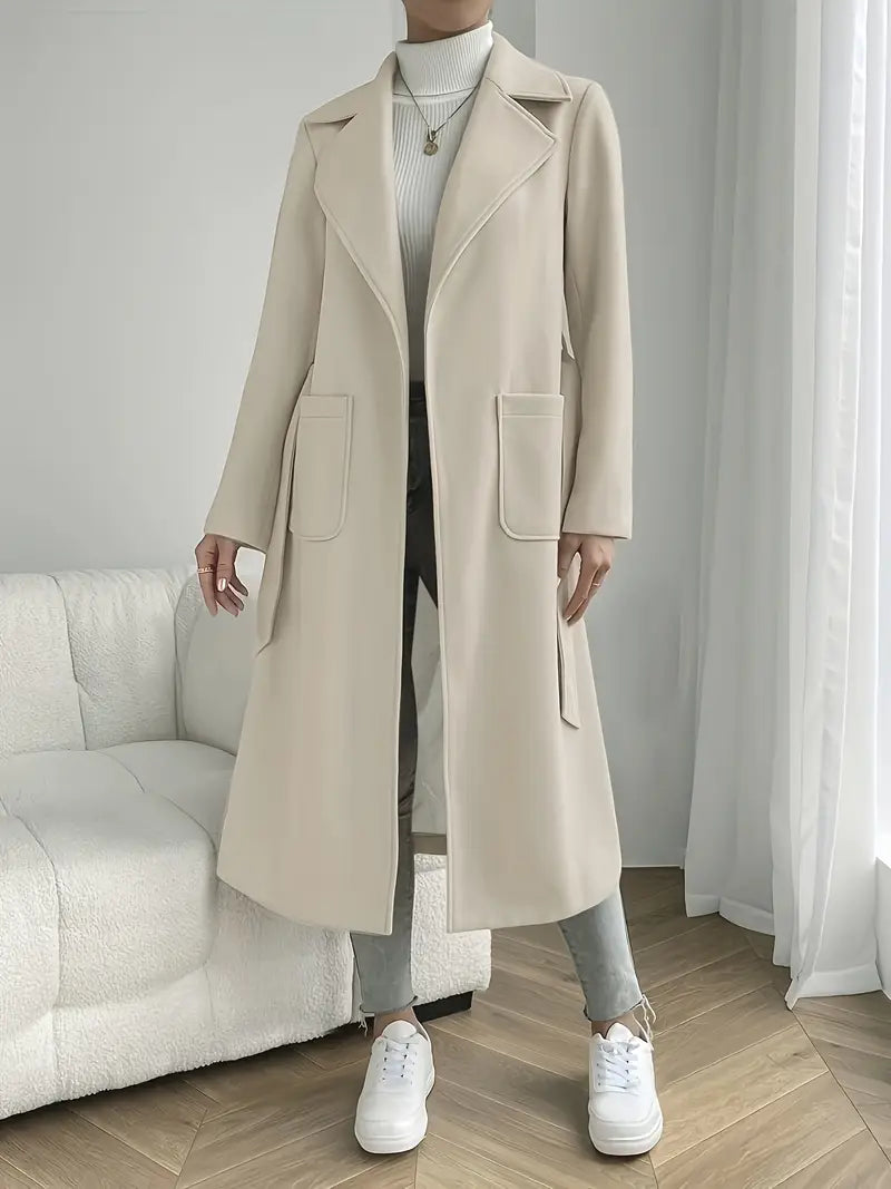 Warm Women's Buckle Coat - Classic Style for Winter