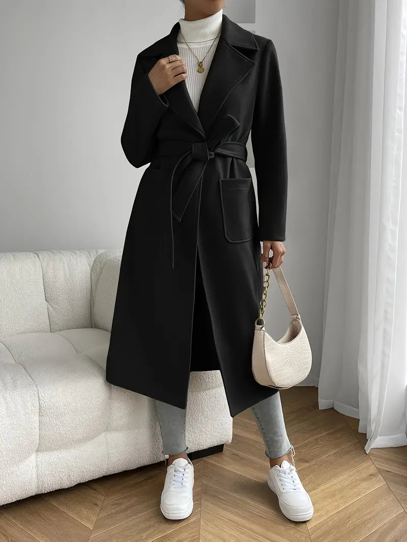 Warm Women's Buckle Coat - Classic Style for Winter - Nocini