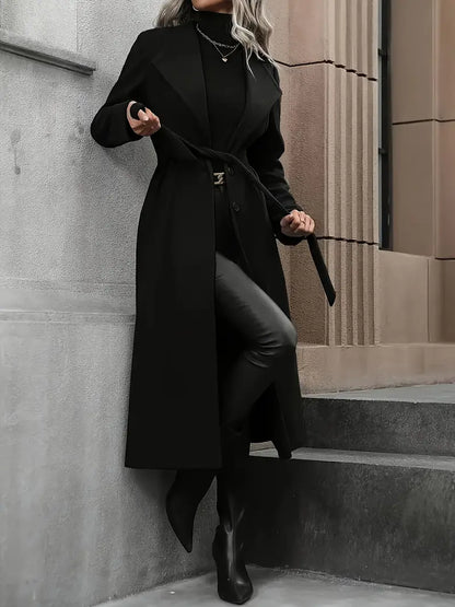 Classic Waterproof Winter Trench Coat with Belt