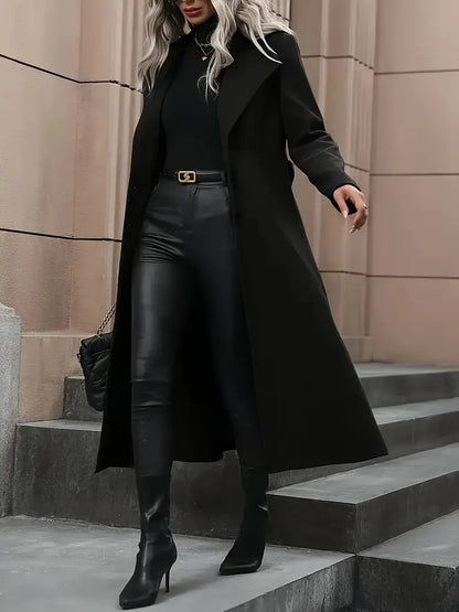 Classic Waterproof Winter Trench Coat with Belt