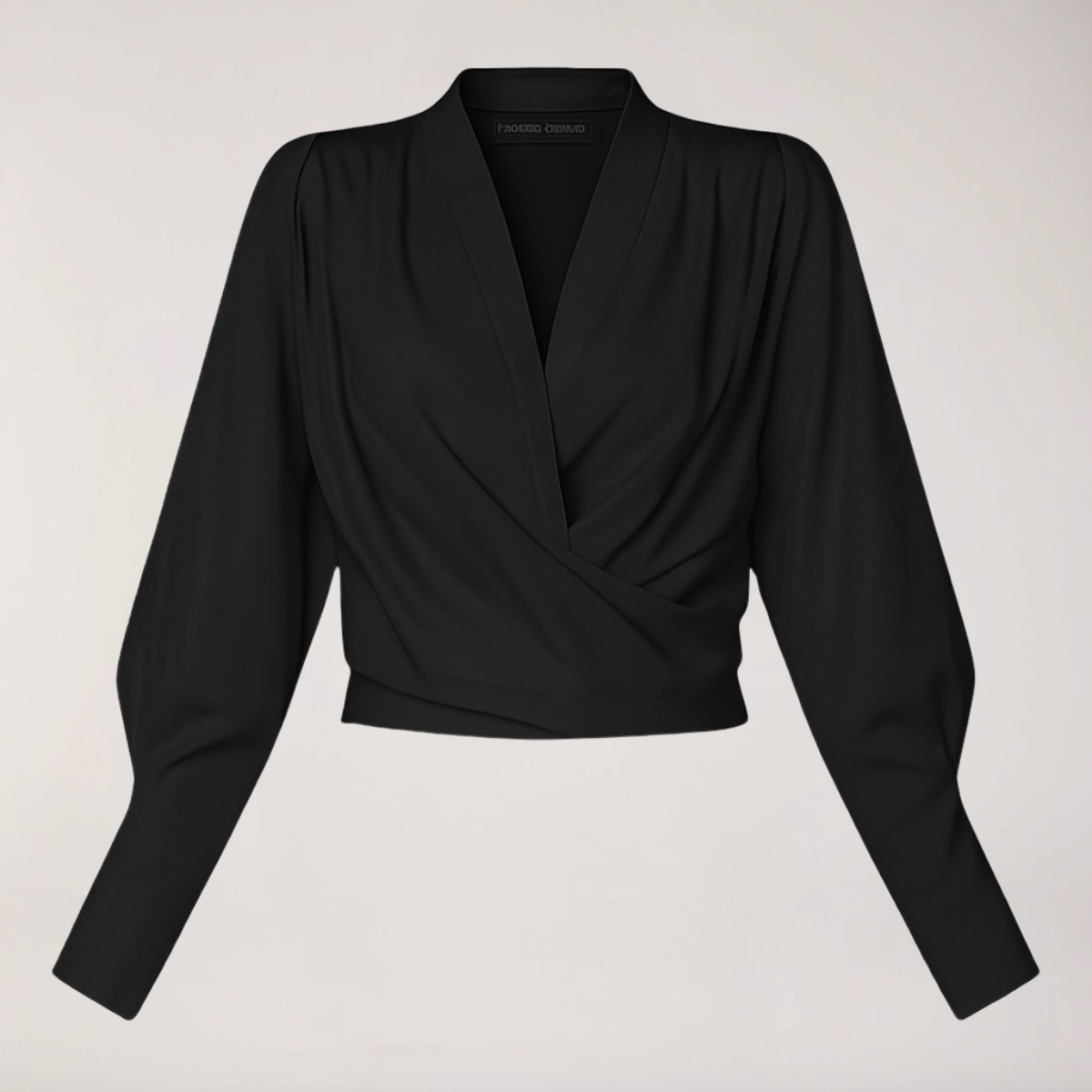 Elegant V-Neck Top with Puffy Sleeves for Women