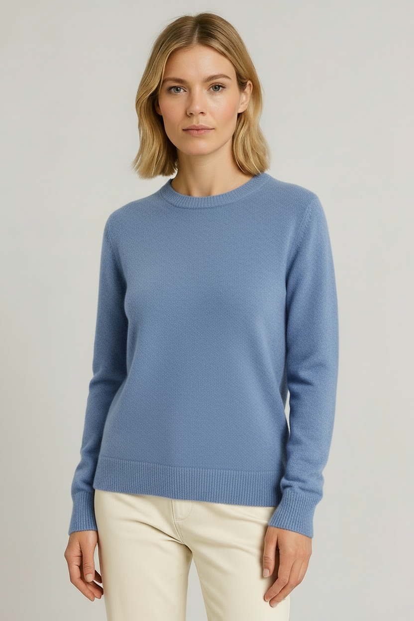 Timeless Crew Neck Wool Sweater for Women