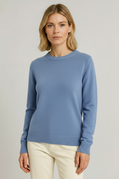 Timeless Crew Neck Wool Sweater for Women