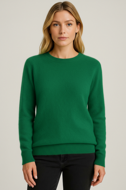Timeless Crew Neck Wool Sweater for Women