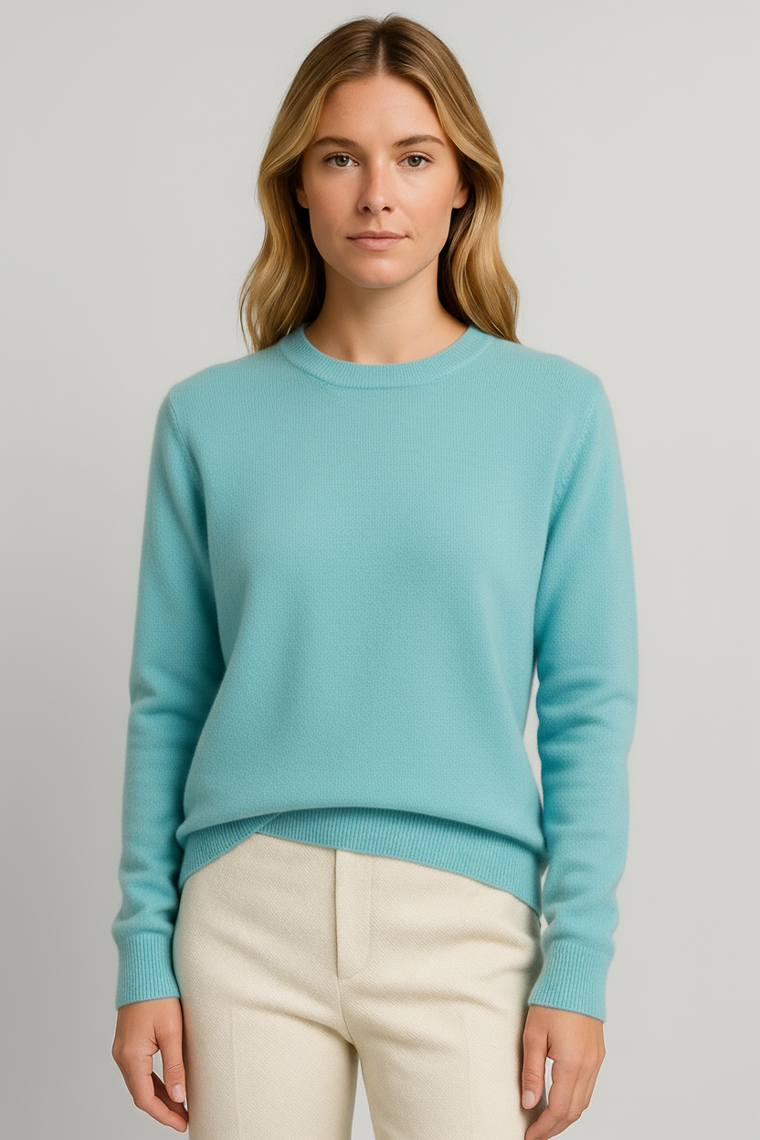 Timeless Crew Neck Wool Sweater for Women