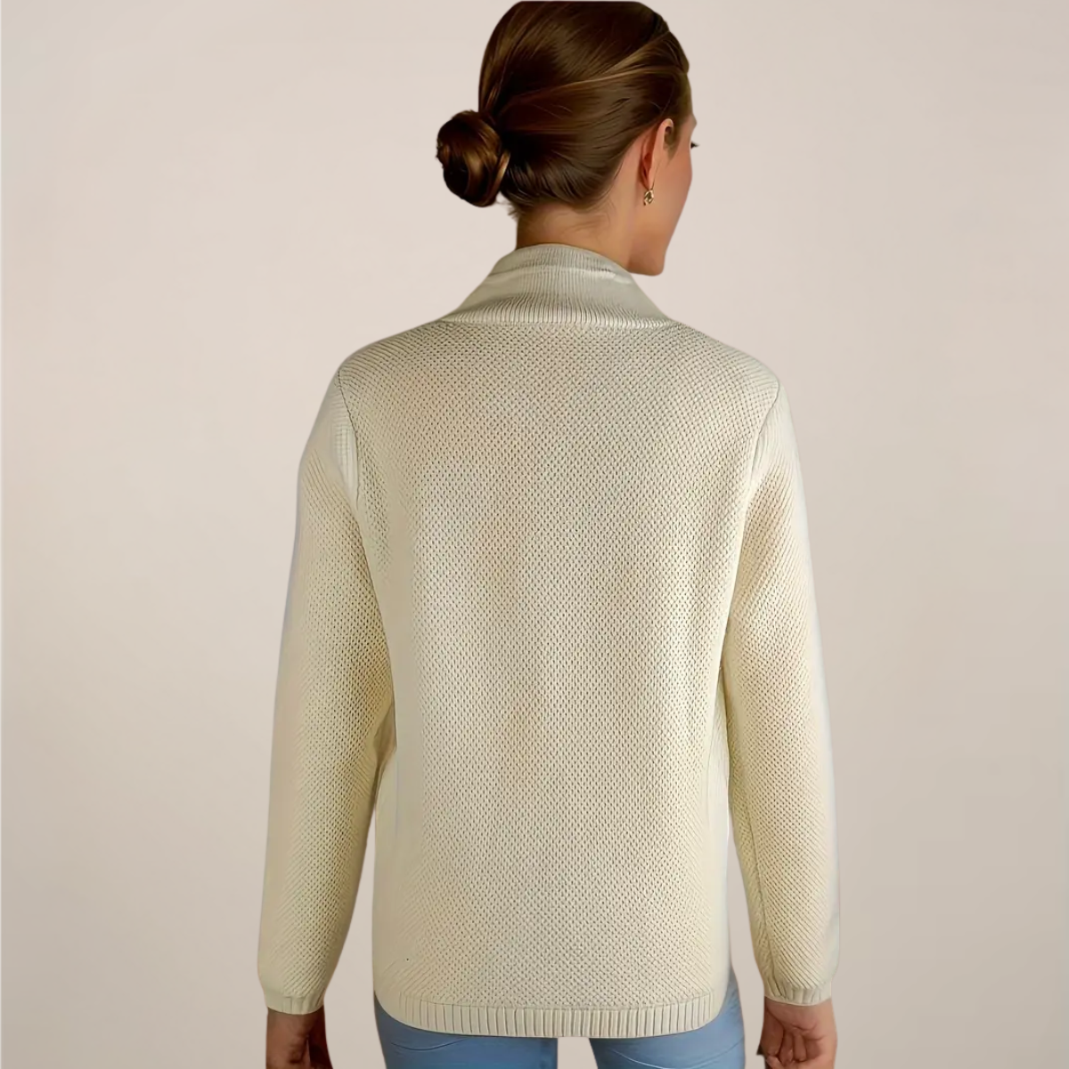 Soft Chunky Beige Sweater for Women
