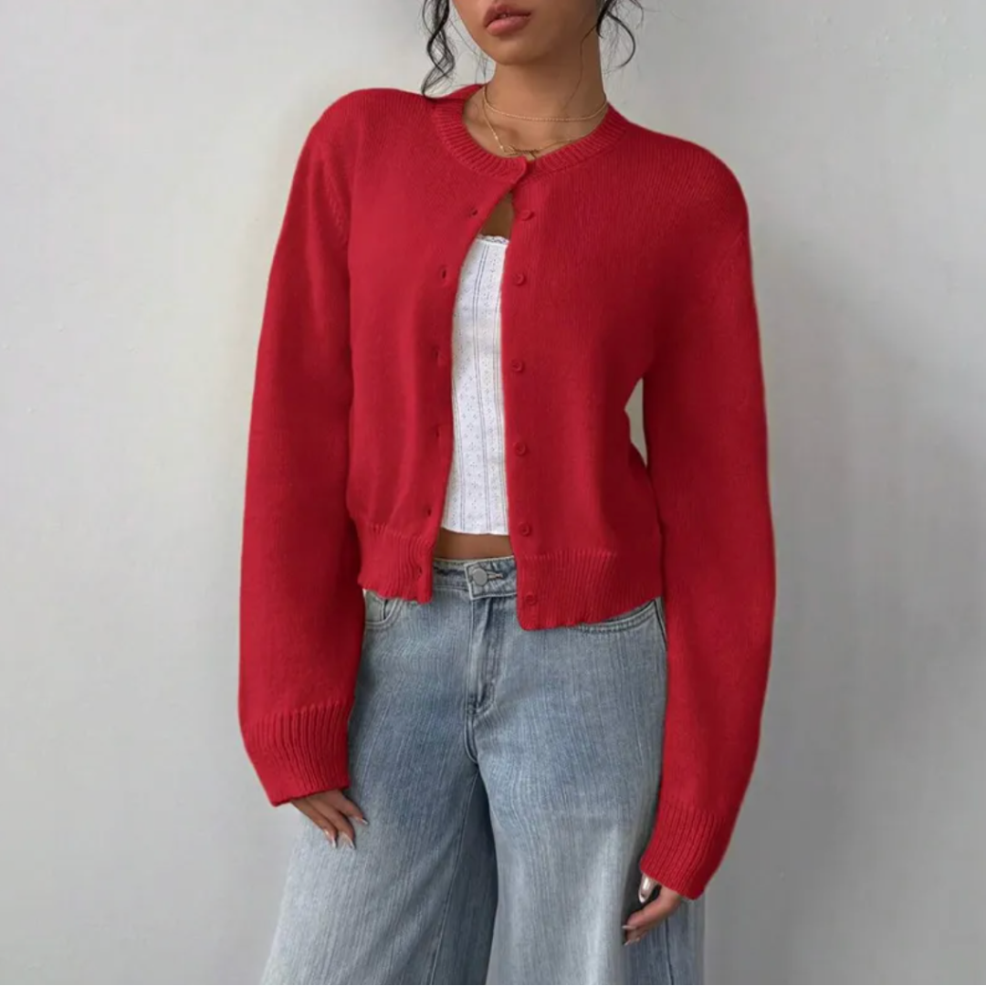 Comfy Short Cardigan - Soft Knit for Women