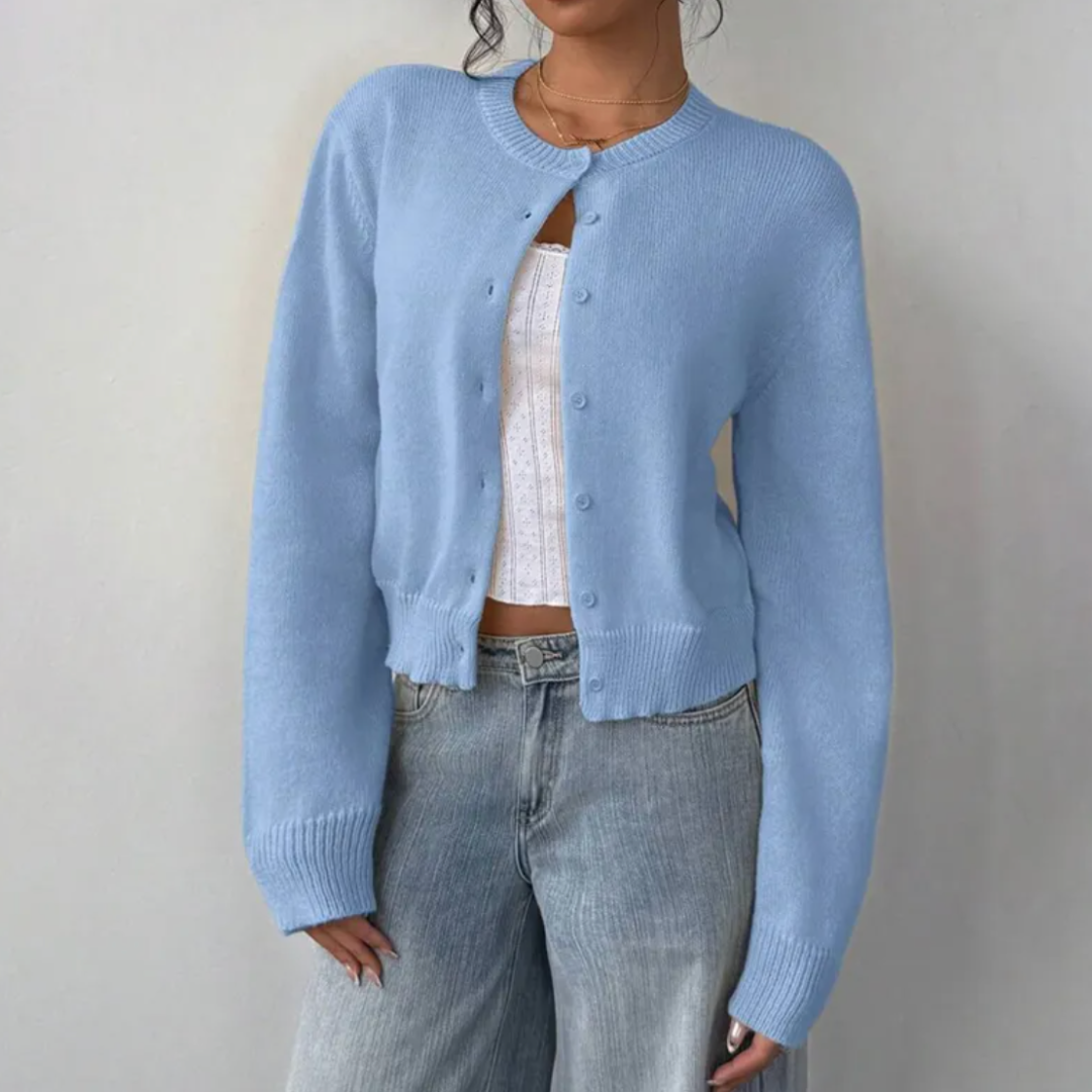 Comfy Short Cardigan - Soft Knit for Women