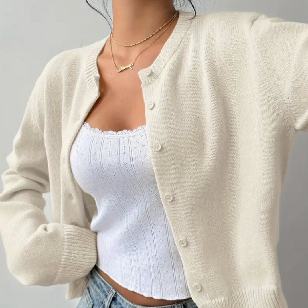 Comfy Short Cardigan - Soft Knit for Women