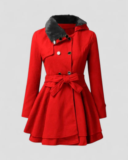 Luxury Ladies Fur Trimmed Parka Coat