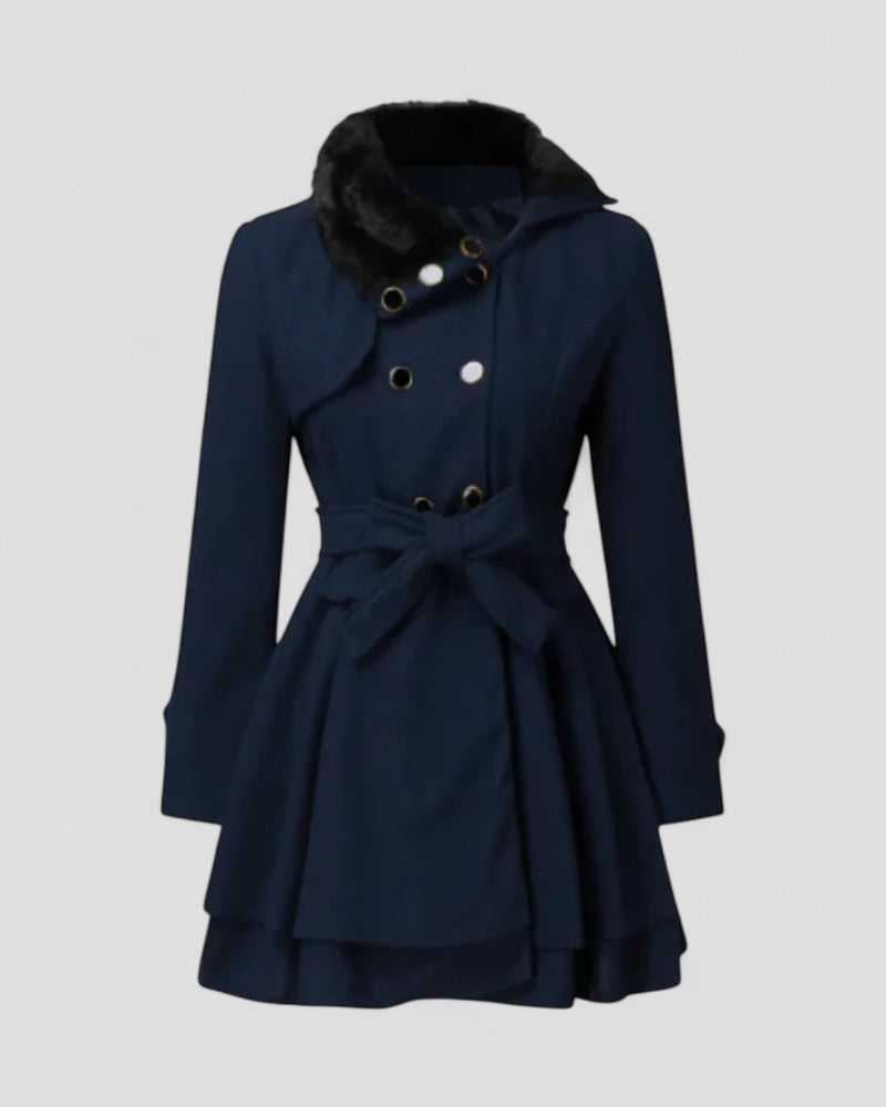 Luxury Ladies Fur Trimmed Parka Coat