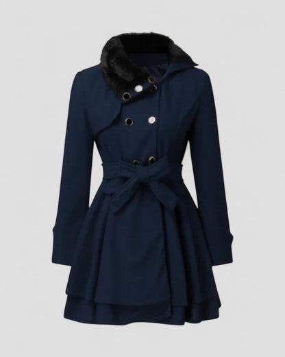 Luxury Ladies Fur Trimmed Parka Coat