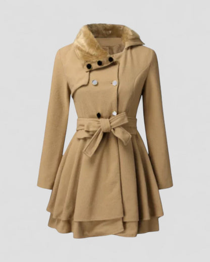 Luxury Ladies Fur Trimmed Parka Coat
