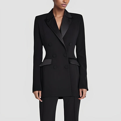 Elegant Satin Blazer Dress for Women - Nocini