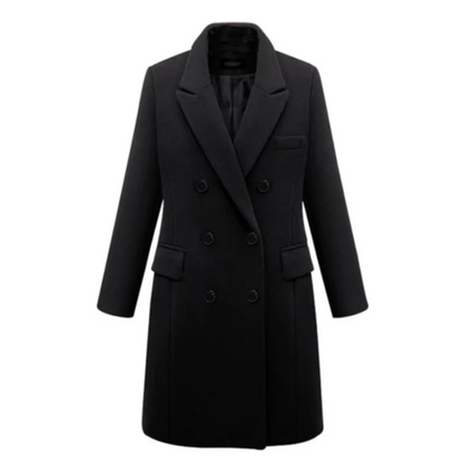 Elegant Ladies' Classic Double Breasted Office Coat - Nocini