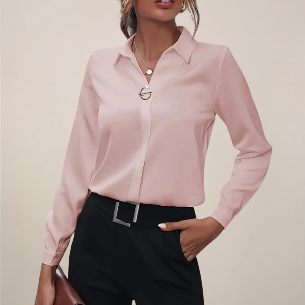 Elegant Classic Button Down Women's Blouse