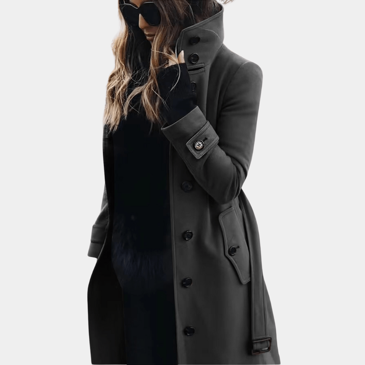 Classic Women's Trench Coat with Winter Warmth