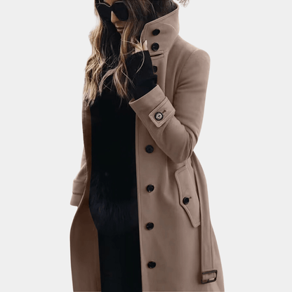 Classic Women's Trench Coat with Winter Warmth - Olytrend