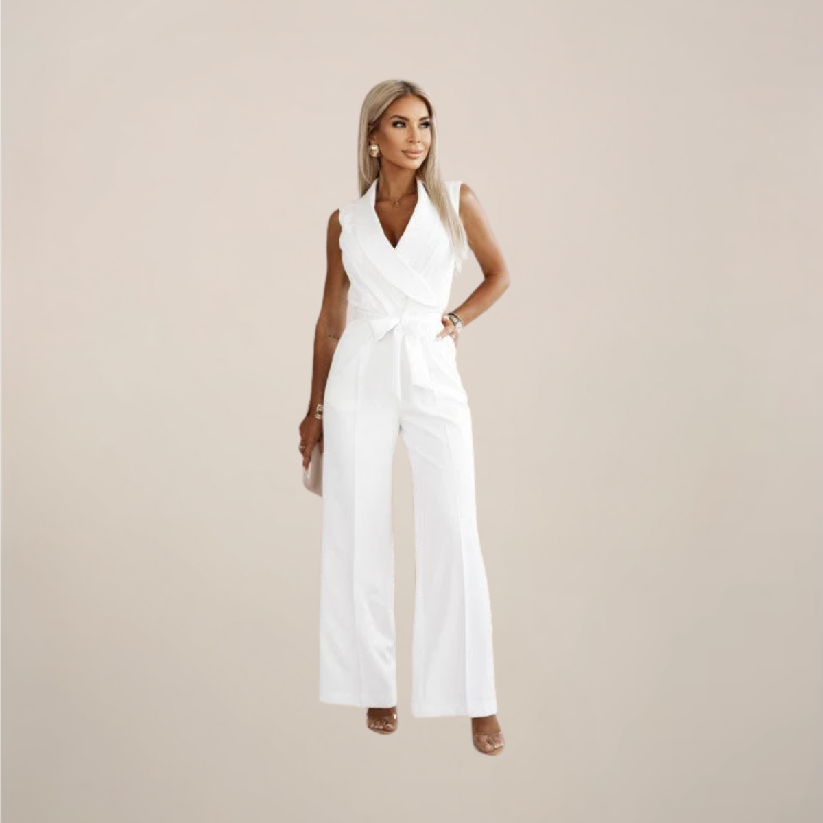 Elegant Strapless Flowy Jumpsuit for Women