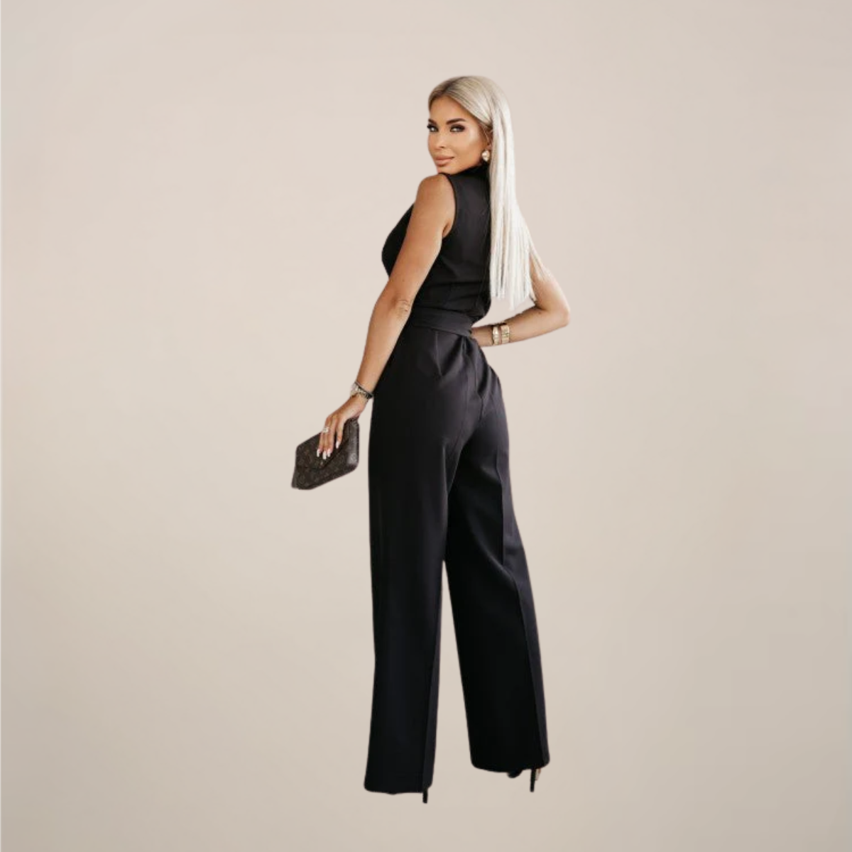 Elegant Strapless Flowy Jumpsuit for Women