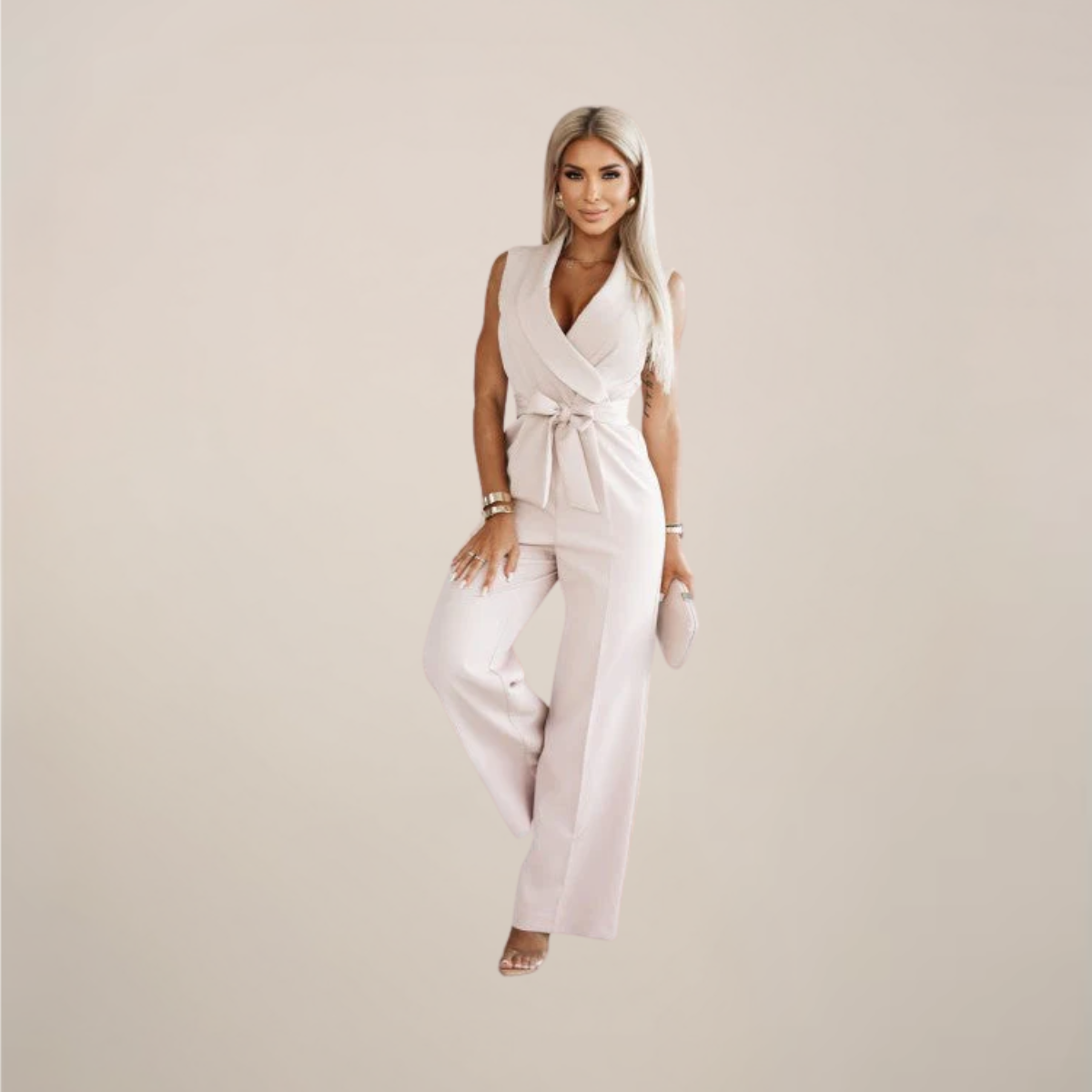 Elegant Strapless Flowy Jumpsuit for Women