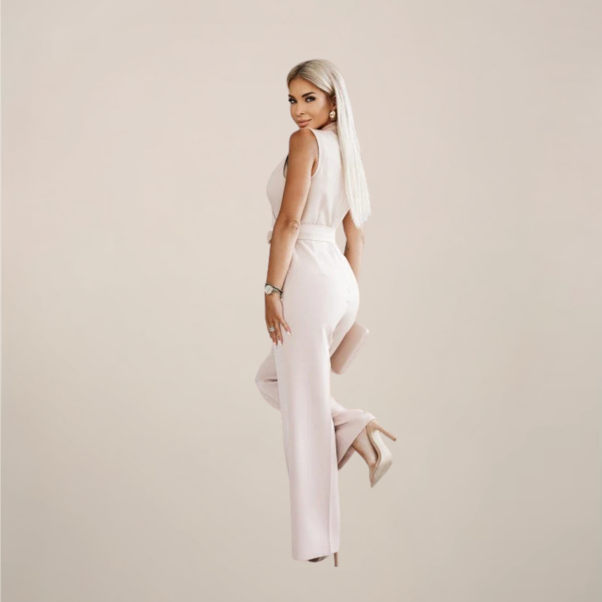 Elegant Strapless Flowy Jumpsuit for Women