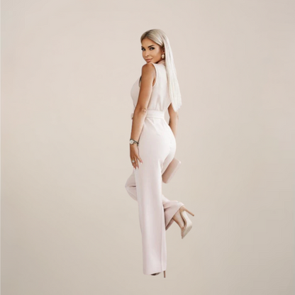Elegant Strapless Flowy Jumpsuit for Women