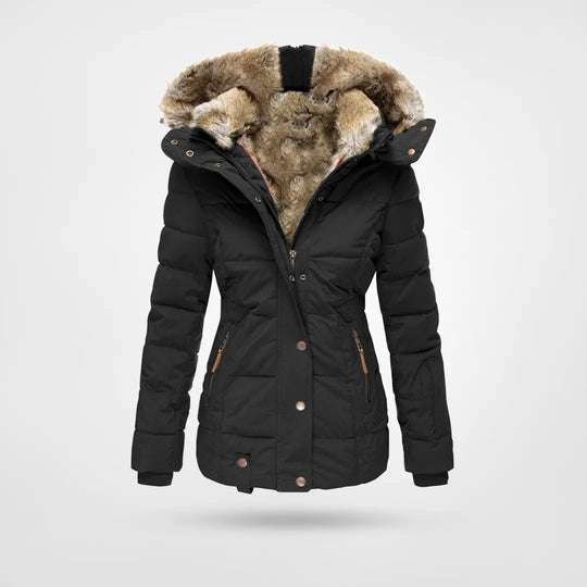Warm Women's Faux Fur Puffer Coat - Nocini