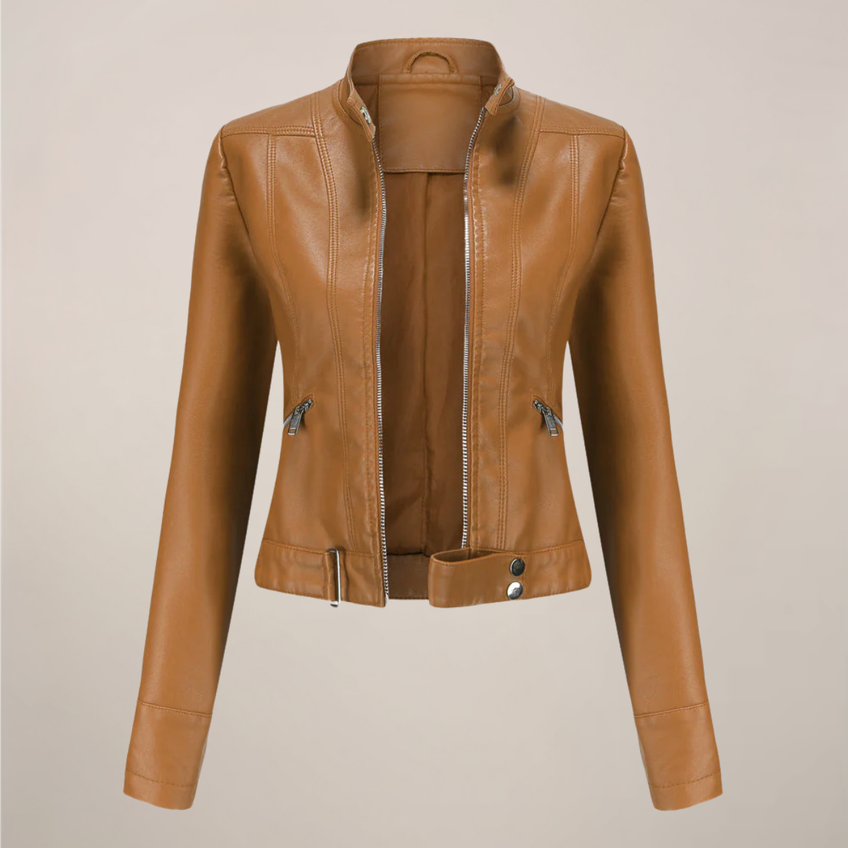Classic Synthetic Leather Motorcycle Jacket