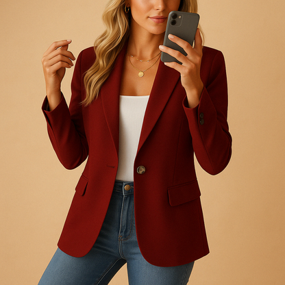 Slim Fit Ladies Blazer with Stretchy Fabric