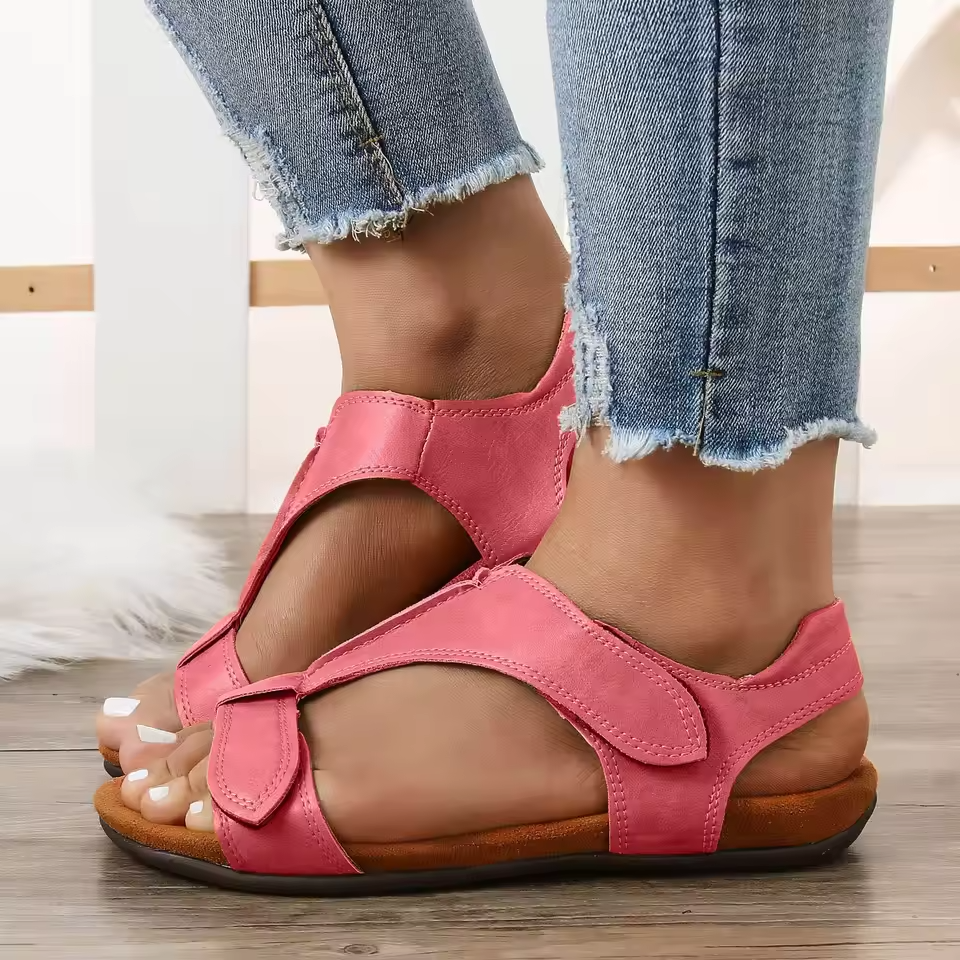 Comfortable Summer Toe Strap Heeled Sandals