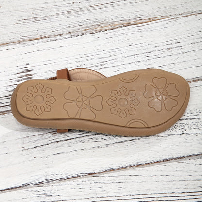 Comfortable Buckle Flat Sandals for Daily Use