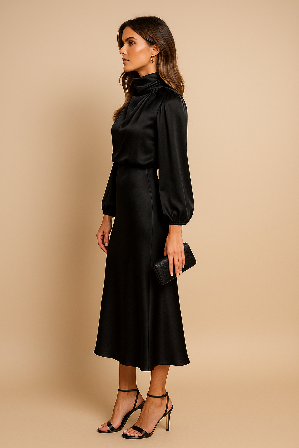 Elegant Crew Neck Knee Length Party Dress