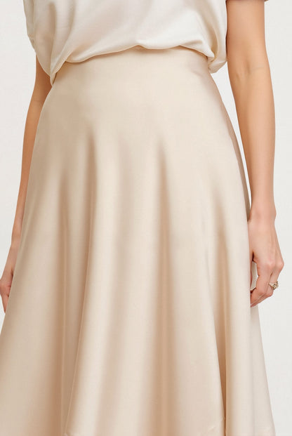 Elegant High Waist Long Skirt for Daily Wear
