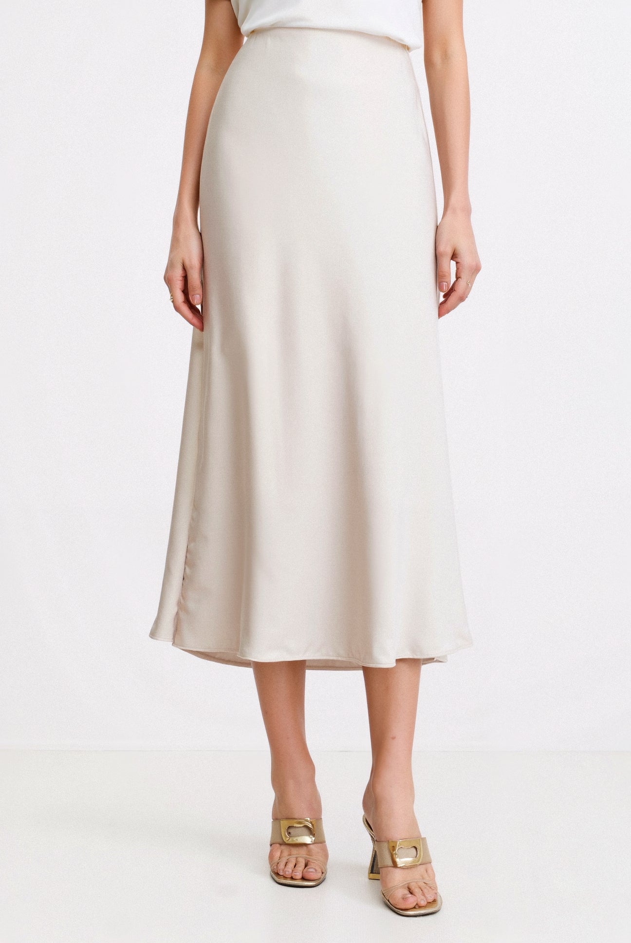 Elegant High Waist Long Skirt for Daily Wear - Nocini