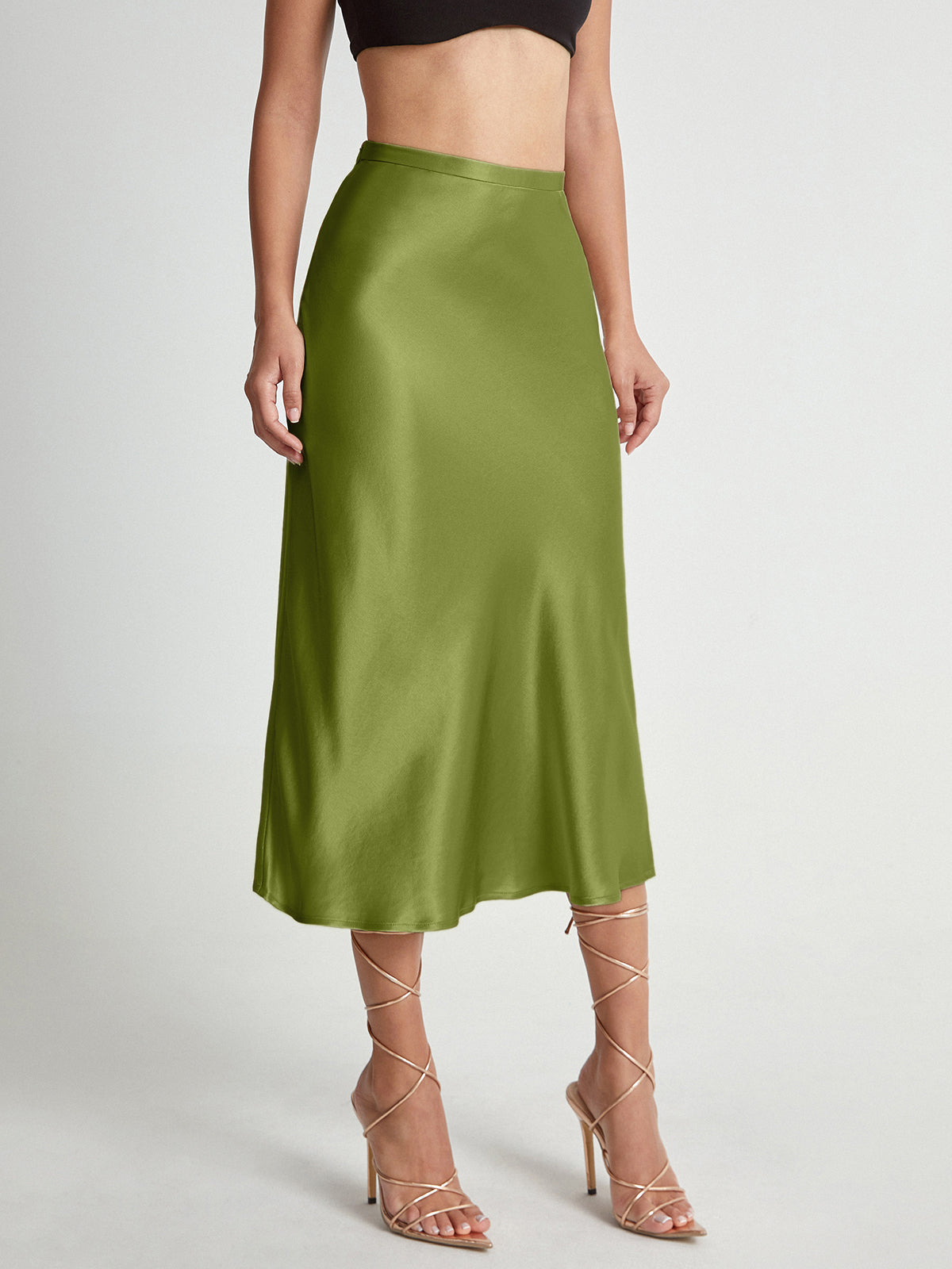 Elegant Mid Length High Waist Skirt