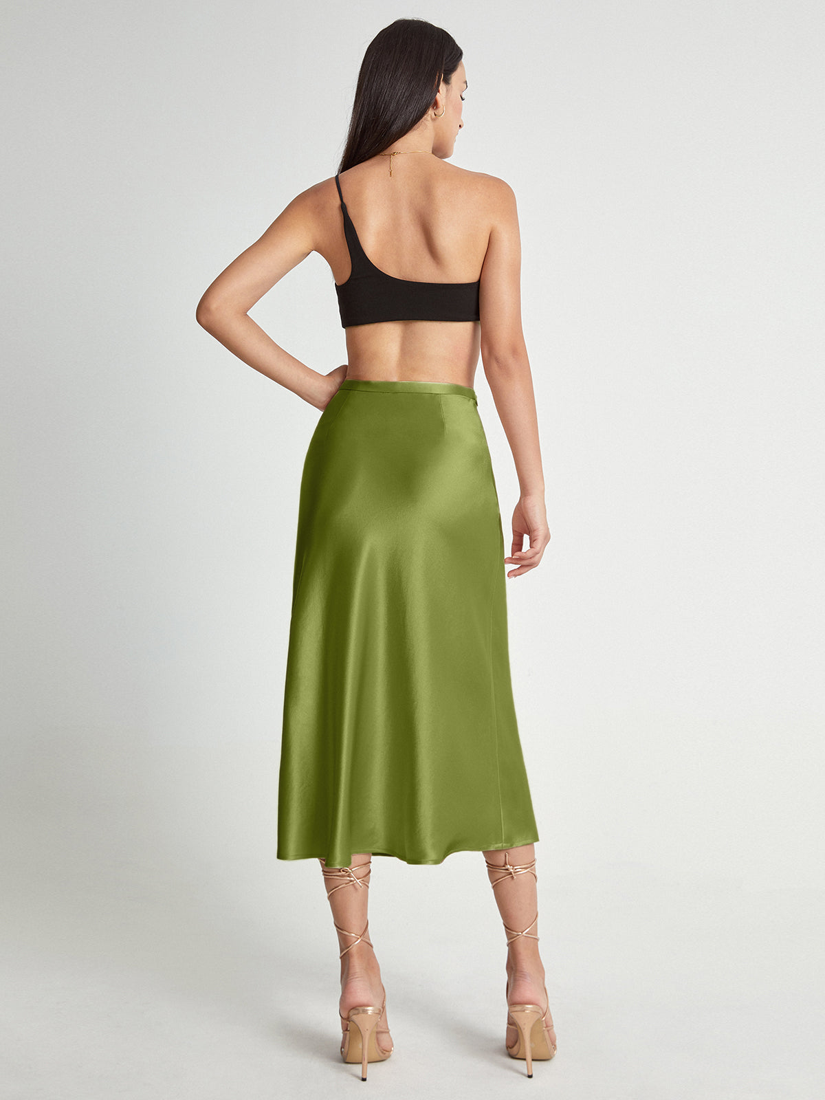 Elegant Mid Length High Waist Skirt