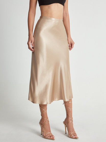 Elegant Mid Length High Waist Skirt